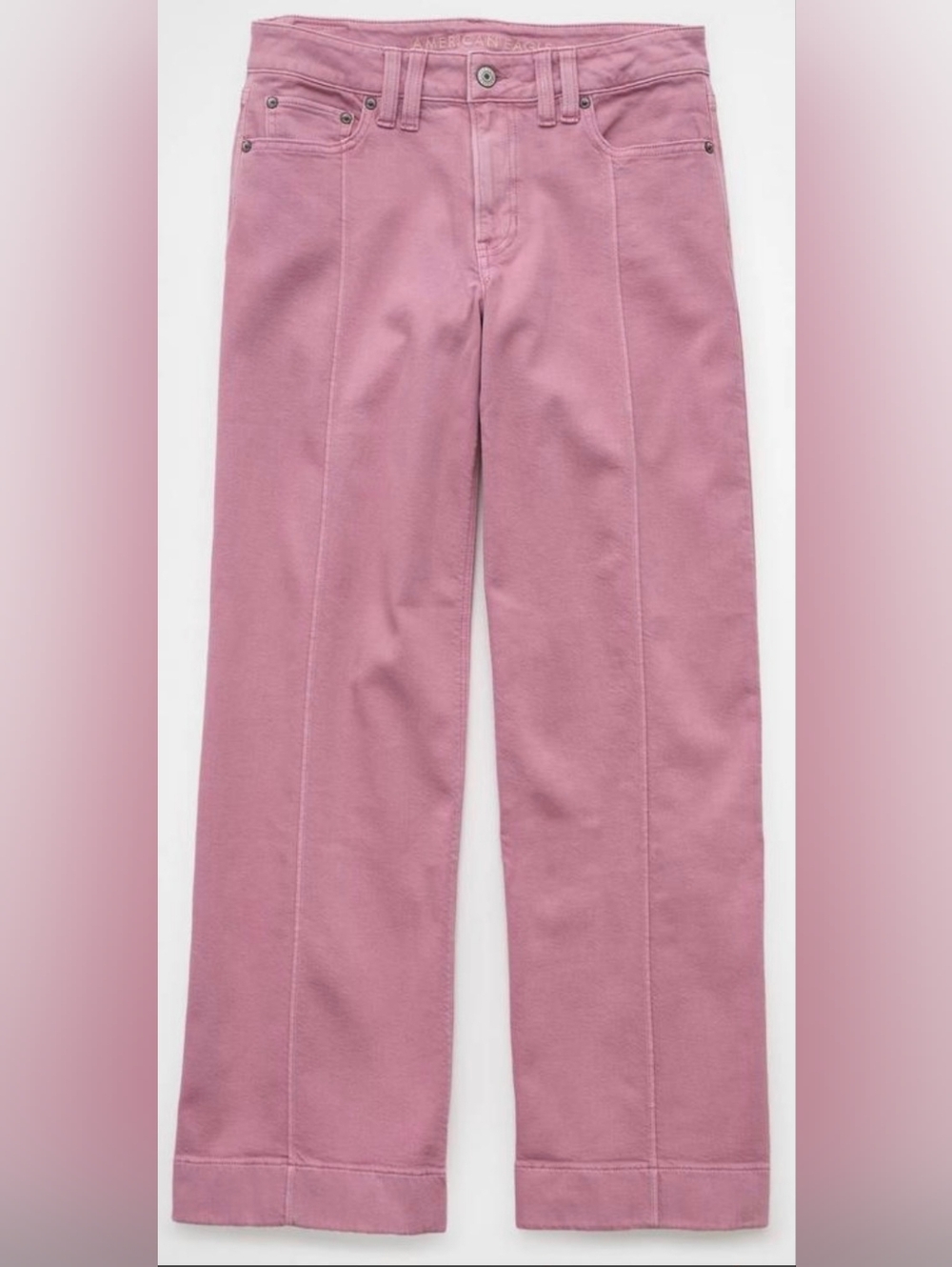 American Eagle Outfitters Mauve Wide-Leg Jeans - Picture 6 of 8
